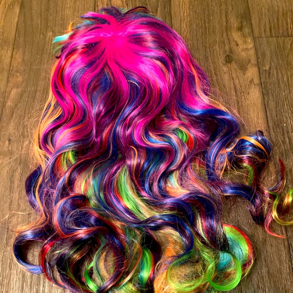 Rainbow wig